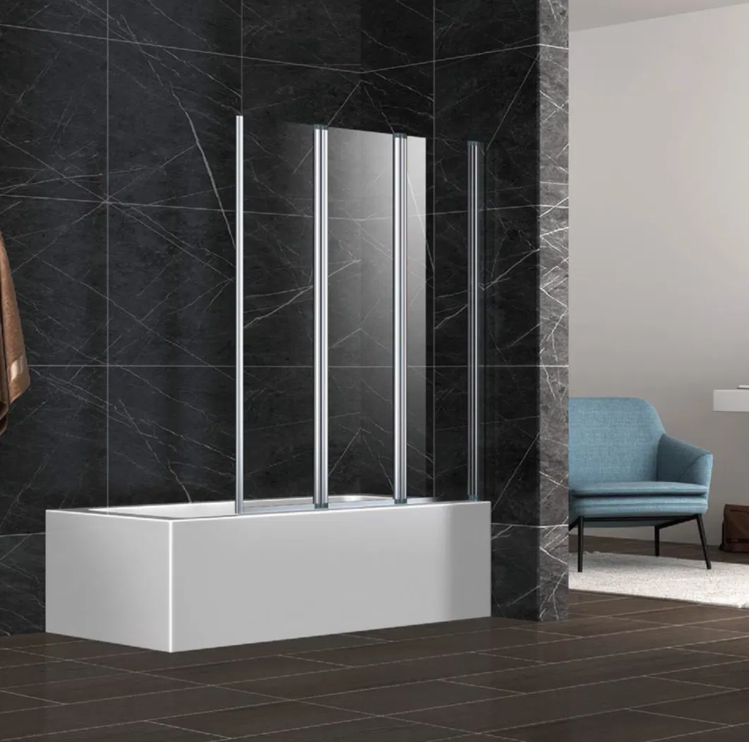 Folding Bathtub Shower Enclosure with Pivot and Aluminum Alloy Frame