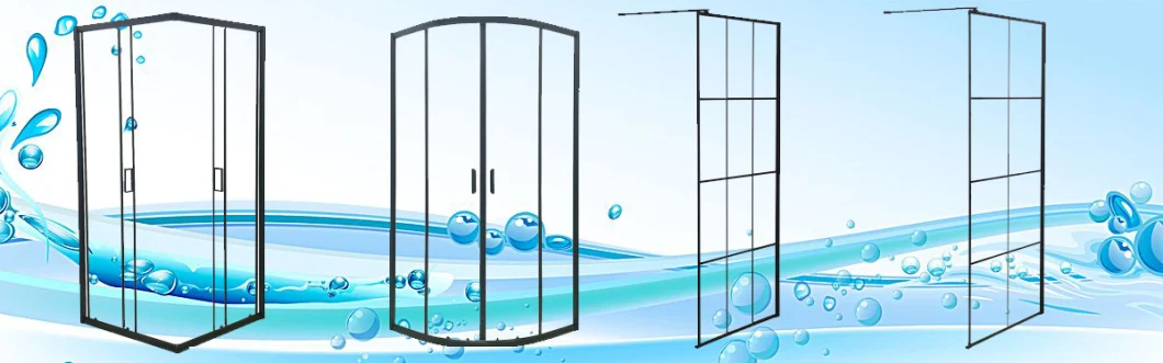 Easy Clean Folding Shower Enclosure Adjustable Aluminium Profile