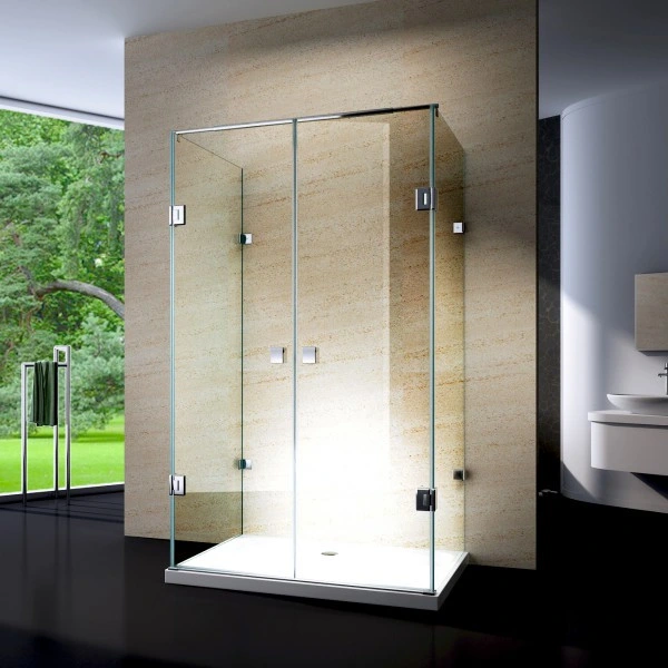 Bathroom 8mm Nano Glass 3 Sided Hinged Shower Enclosure Factory