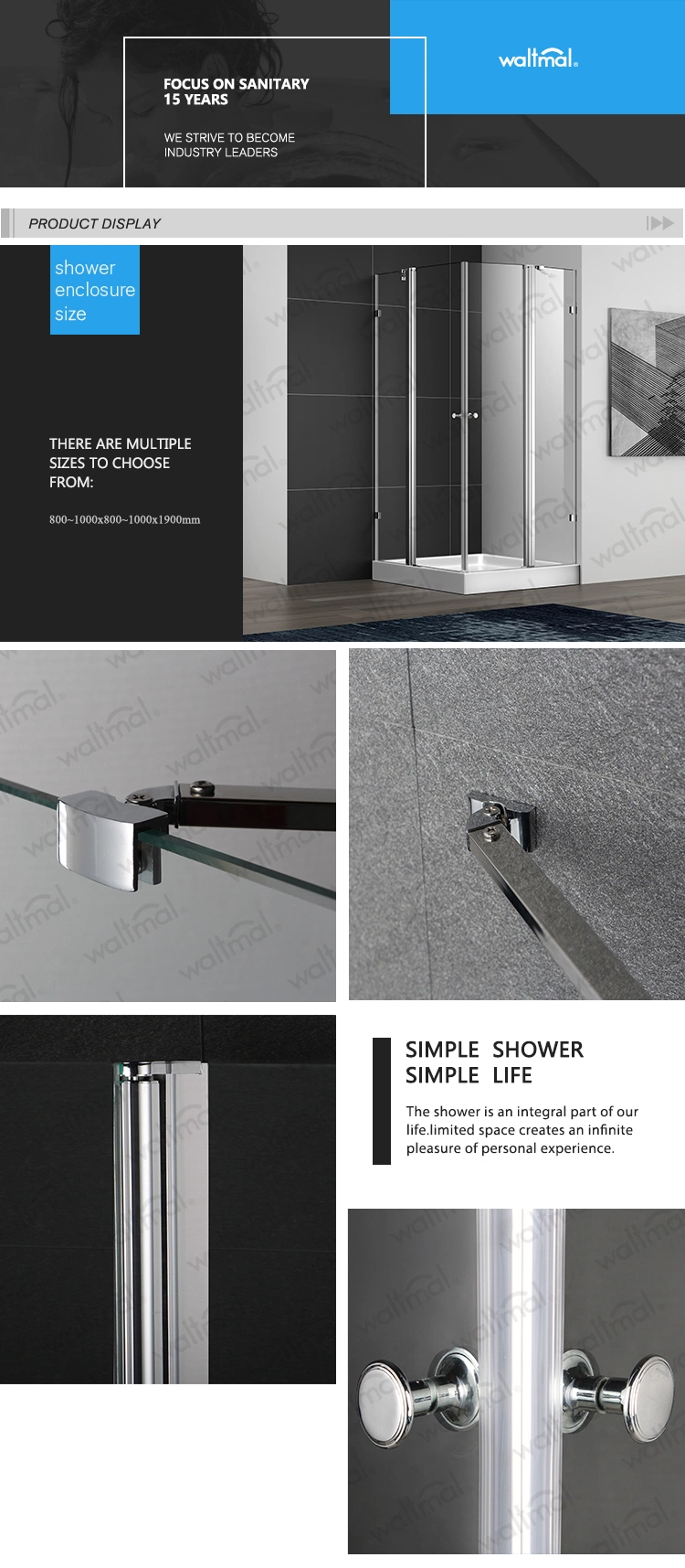 Bi-Fold Folding Door Pivot Door Shower Enclosures