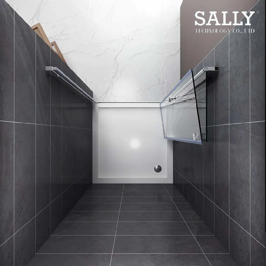 Sally 6mm Bi-Fold Shower Doors ANSI Tempered Glass Bifold Framed Shower Door Wet Room Door Enclosure