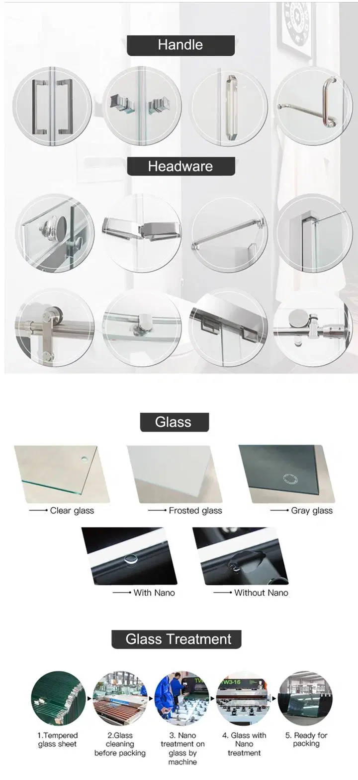 Aluminum Matt Hinged Glass Door Black Shower Enclosures Shower Enclosure 900X900 Black