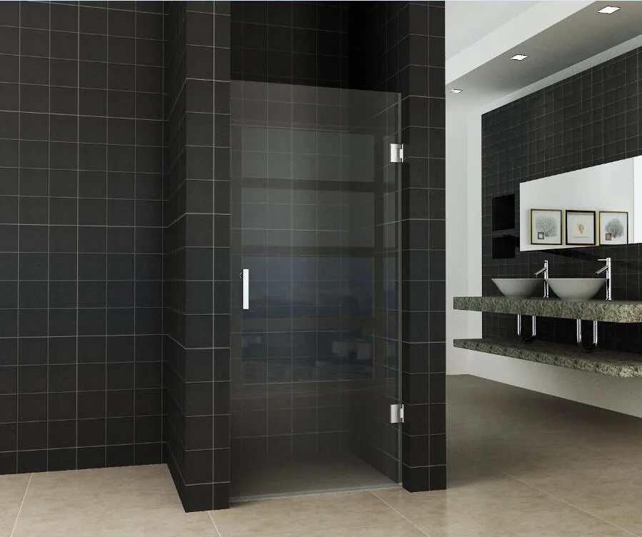 8mm Tempered Glass Black Hinged Quality Bath Shower Door Manufacturer