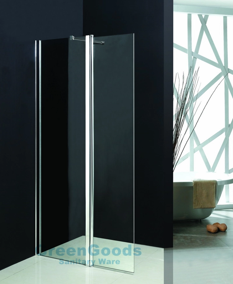 CE Frameless Tempered Swing Hardware 90 Degree to Wall Hinged Acero Sliding Shower Screen Glass Shower Doors in Mauritius