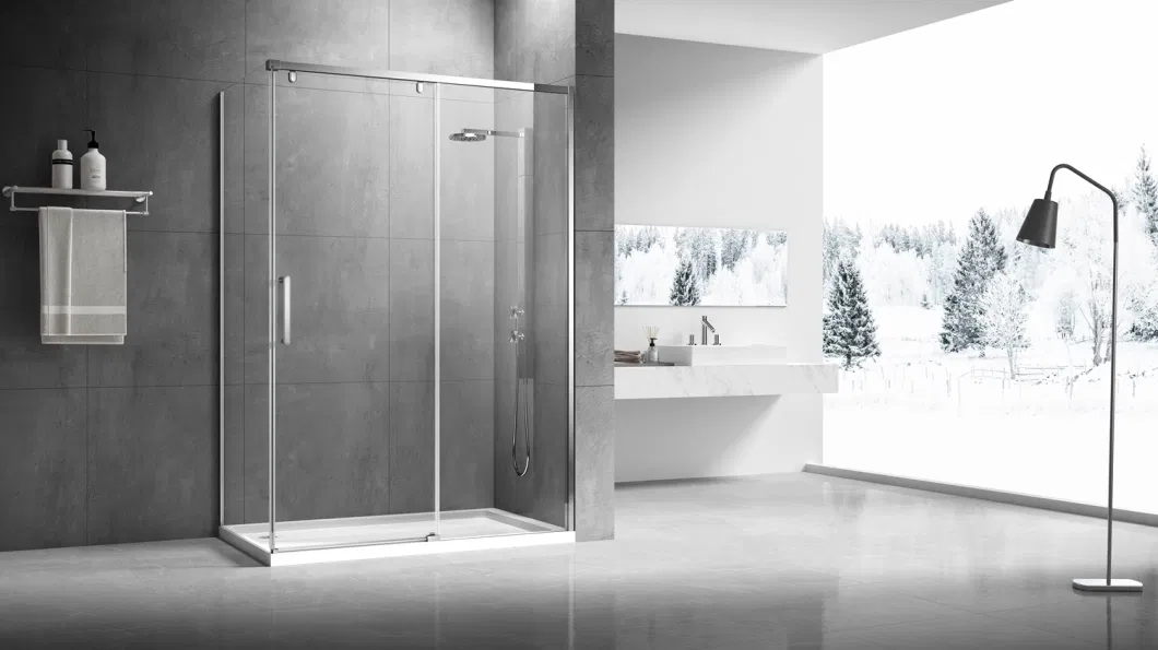 Customized Size Aluminum Frame Sliding Door Shower Enclosures with Trays