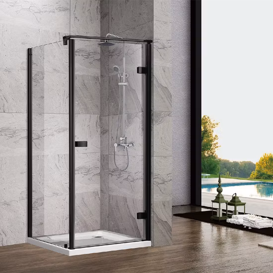 Shower Enclosure Door Cabin CE ANSI Bsen Custom Black Framed Glass Shower Doors Pivot Glass Shower Enclosure