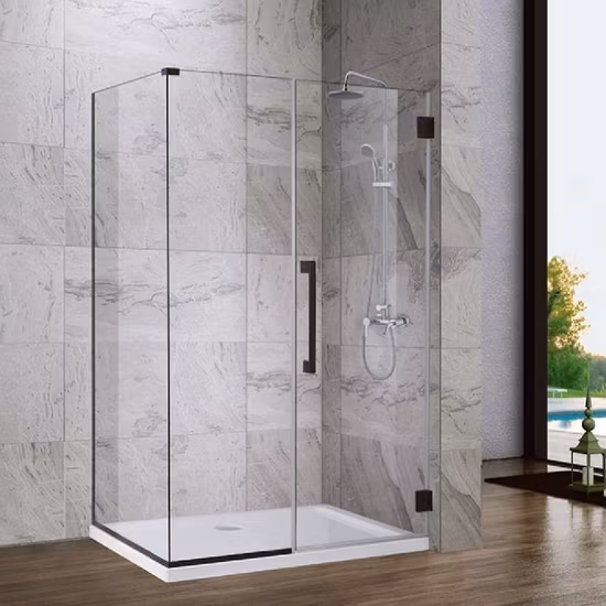 Shower Enclosure Door Cabin CE ANSI Bsen Custom Black Framed Glass Shower Doors Pivot Glass Shower Enclosure