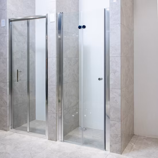 Chrome Square Folding Pivot Single Door Simple Shower Enclosure