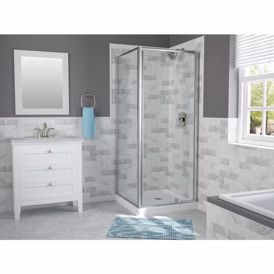 New Corner Design Aluminum Profile Frame Pivot Shower Enclosure