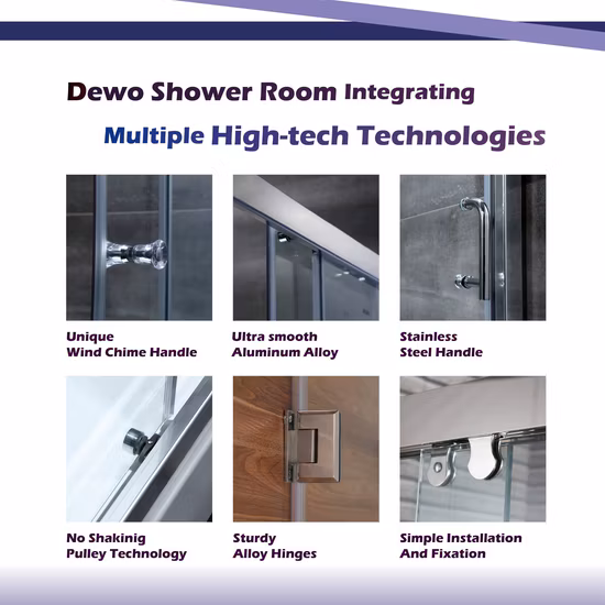 Bath 8 mm 10 mm Tempered Glass Sliding Door for Shower Room Shower Enclosure