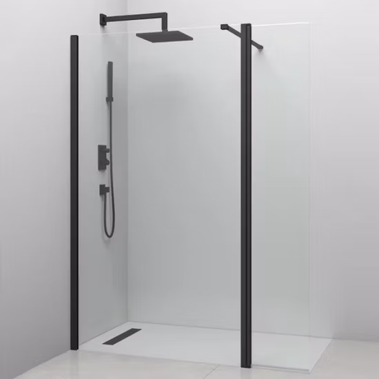 Walk in Shower Room Screen Tempered Glass 8mm Framed Shower Enclosure